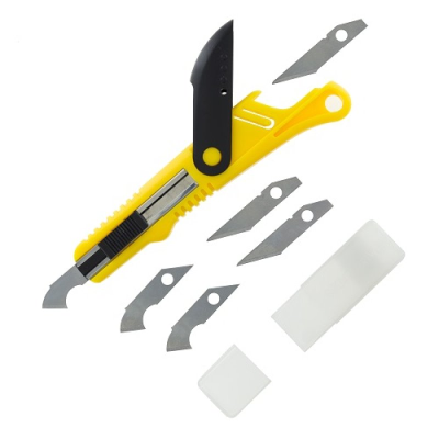 Modelcraft Plastic Cutter Scriber Tool & 5 Spare Blades