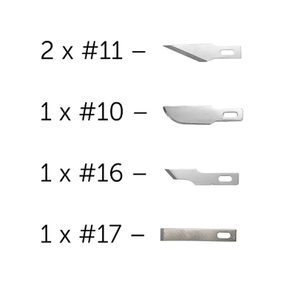 Modelcraft 5 Assorted Blades for #1 Knife