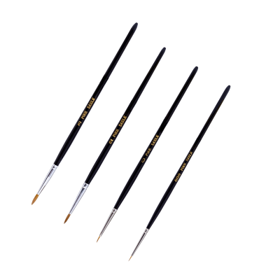 Modelcraft Fine Quality Pure Sable Brush Set (Size 000, 0, 2 &3)        