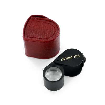 Jeweltool Double Lens Jewellers Loupe with Leather Pouch (18mm)