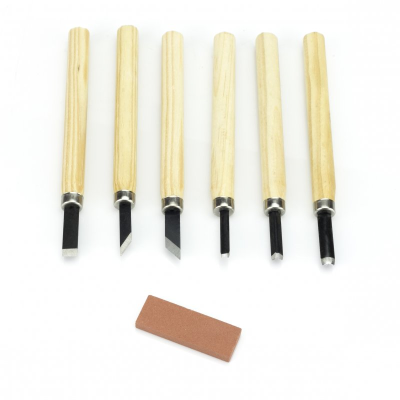 Modelcraft PCT1006 Wood Carving Tool Set with Sharpening Stone