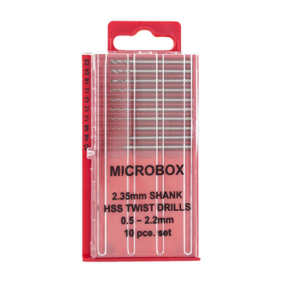 Rotacraft RDR4005 10 Pce Microbox Shank Drill Set (0.5 - 2.2mm)