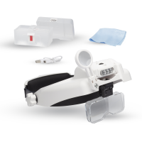 Lightcraft Professional LED  Headband Magnifier With Bi-Plate Magnification & Loupe  