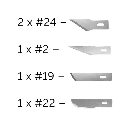 Modelcraft 5 Assorted Blades for #2 & #5 Knife