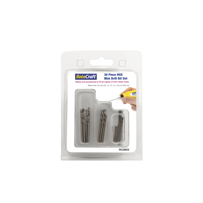 Rotacraft 30 Pce HSS Mini Drill Bit Set