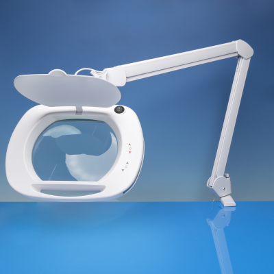 Lightcraft Wide Lens LED Magnifier Lamp with Dual Dimmer