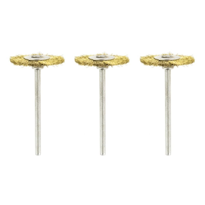 Rotacraft Brass Wheel Brushes x 3